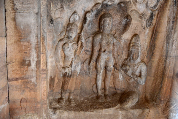 Parshvanatha with female attendants, Aihole