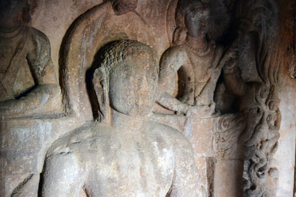 Central figure of the Meguti Hill Jain Cave Temple