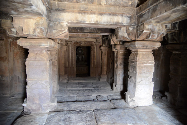 Interior of the town center Jain Temple, Aihole