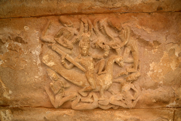 Karttikeya riding a peacock, Hucchimalligudi Temple