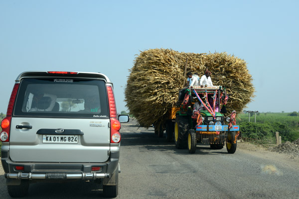 Another typically overloaded trailer along the highway