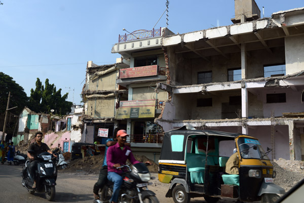 Partial demolition for road widening, Bijapur