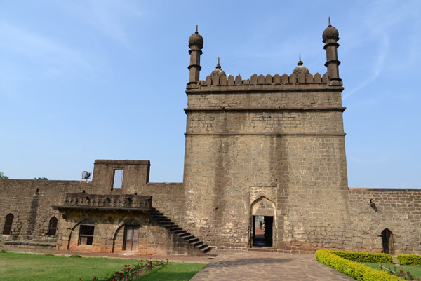 Inside the north gate of the Ibrahim Rouza complex, Bijapur