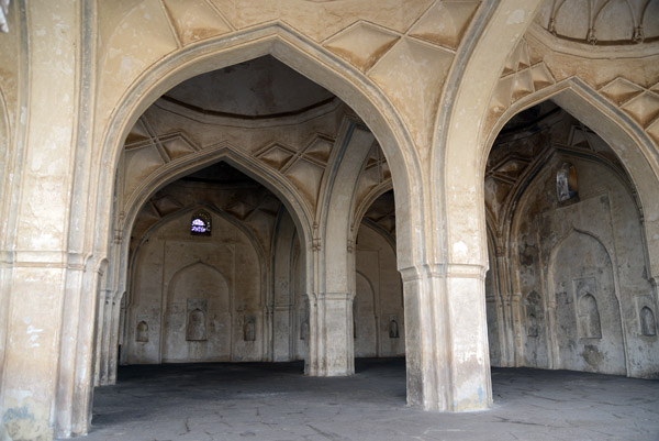 Pointed arches of the mosque on the west side of the complex
