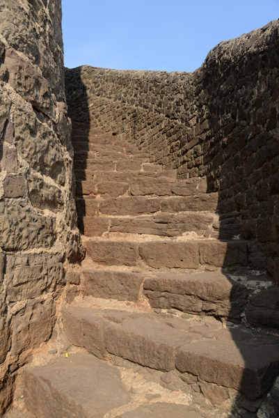 Steep stairs up the Upli Buruj