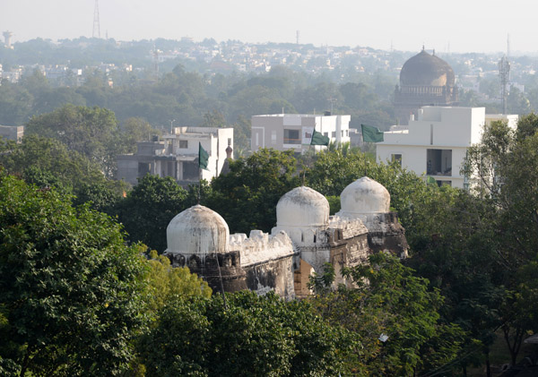 Triple domes of the Idgah just south of the Upli Buruj, Bijapur