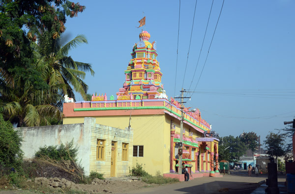 Colorful Hindu temple in the village of Ainapur
