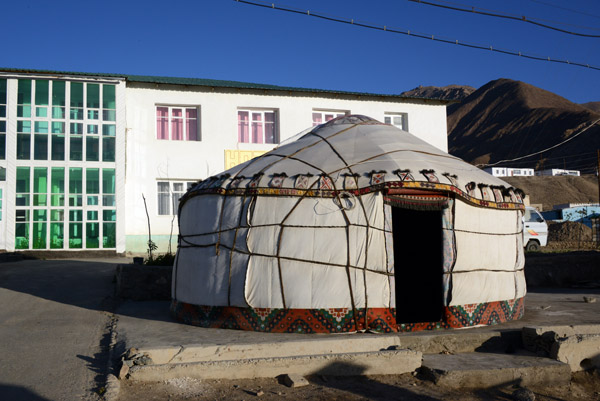 Pamir Hotel with a yurt out front