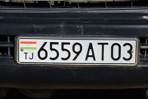 Tajikistan License Plate