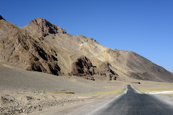 This section of the Pamir Highway is paved and in good condition