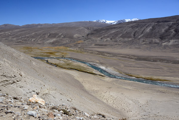 Descending to the Pamir River by Khargush, Tajikistan