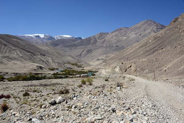 Compared to the trail on the Afghanistan side, the dirt road in Tajikistan is a major thoroughfare