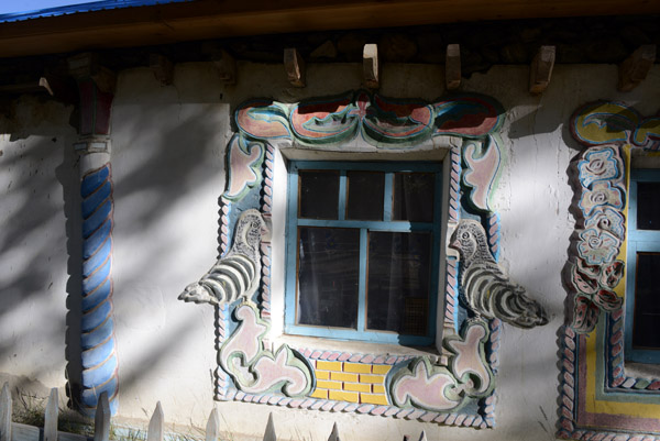 The highly decorated exterior of Langar's Pamiri prayer house