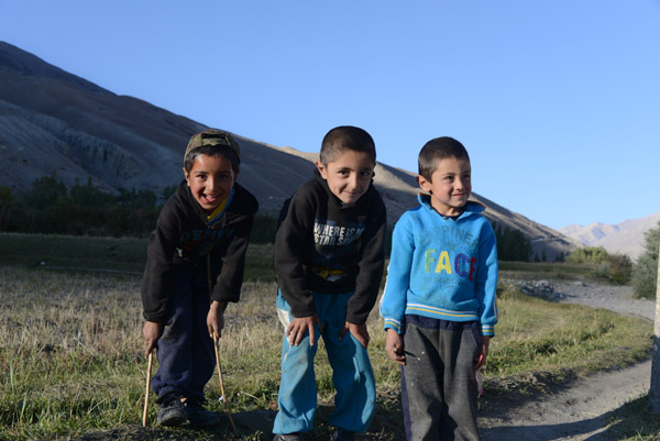Three young boys, Langar, Wakhan Valley