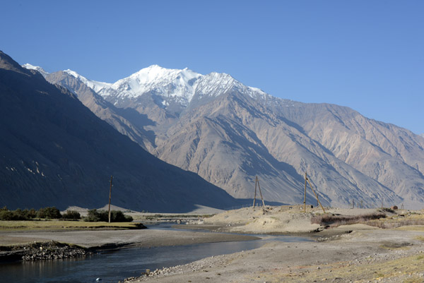 Waken Valley with the Panj River and the mountains of Afghanistan