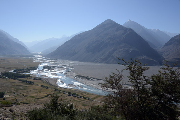 The fortress' location gives a great view of the river which divides Afghanistan and Tajikistan