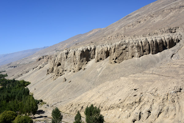 Up to 60 small caves used as monk's cells have been carved into the cliff