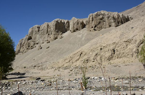 The second set of caves to the west of the stupa across the stream