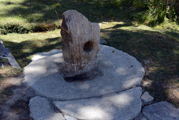 Stone instrument, part of the Yamg Observatory, Tajikistan