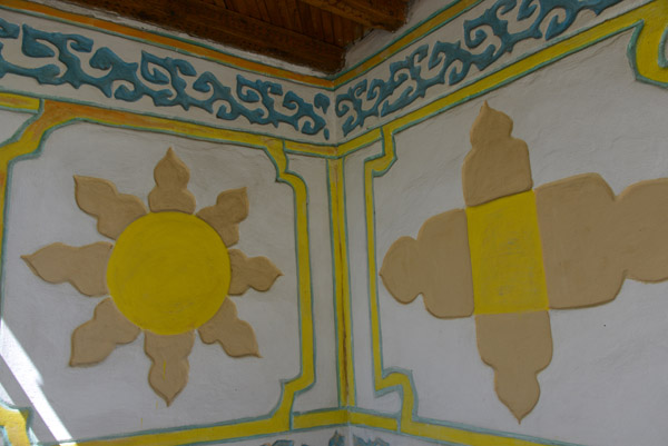 Art on the south facing porch of the Mubarak-i Wakhani Museum