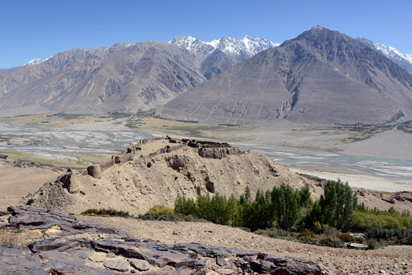 Yamchun Fortress with the mountains of Afghanistan