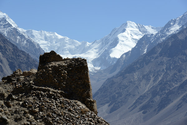 Yamchun Fortress with the snowcapped Hindu Kush