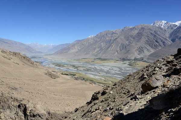 View of the Panj River 1200 feet below Yamchun Fortress