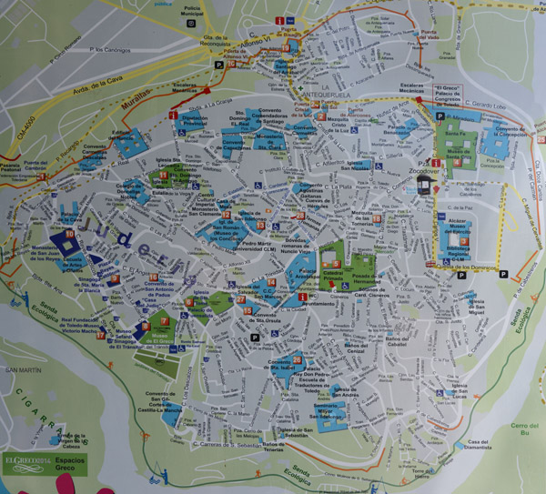 Touristic map of Toledo