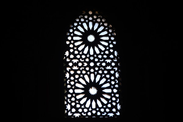 Islamic influence visible on the window of the Synagogue of El Trnsito, Toledo