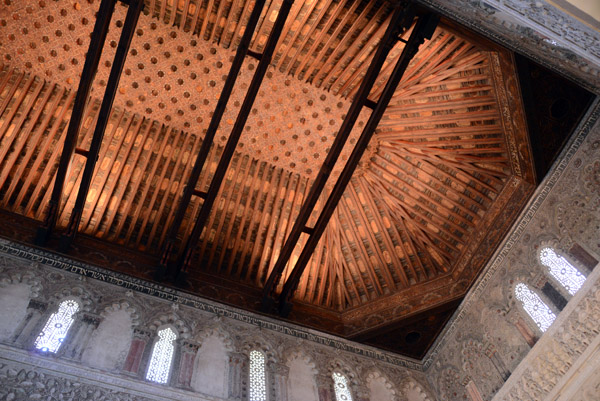 Synagogue of El Trnsito, Toledo, with a massive Mudjar artesonado ceiling