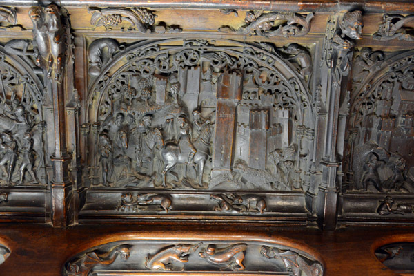 The Choir Stalls depict scenes from the Conquest of Granada in 1492