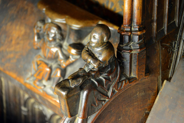 Medieval woodcarving, Choir Stall detail, Toledo Cathedral 