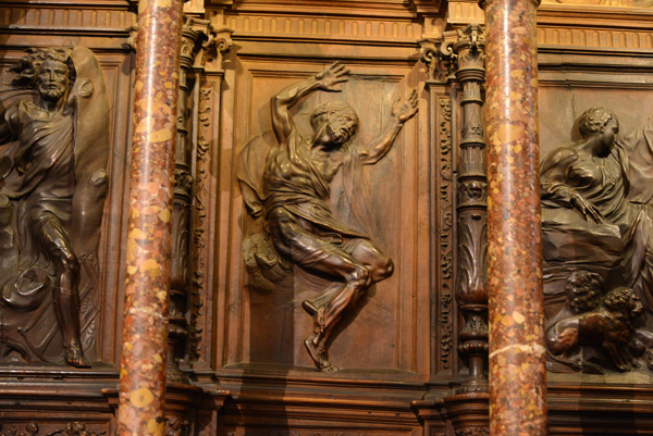 Medieval woodcarving, Choir Stall detail, Toledo Cathedral 