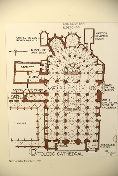 Floorplan of Toledo Cathedral