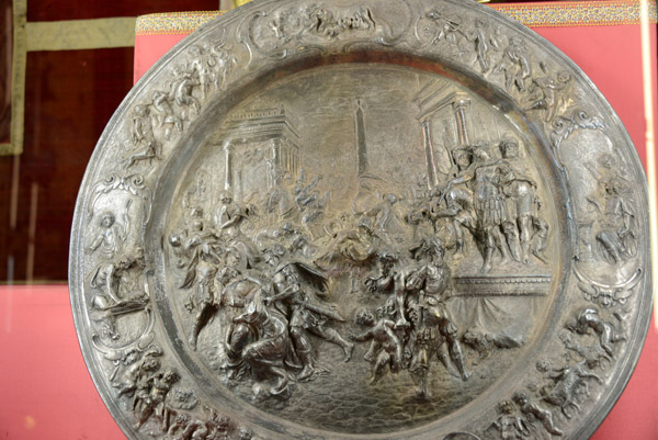 Silver platter - Rape of the Sabines, 16th C., Chapel of the Treasure, Toledo Cathedral