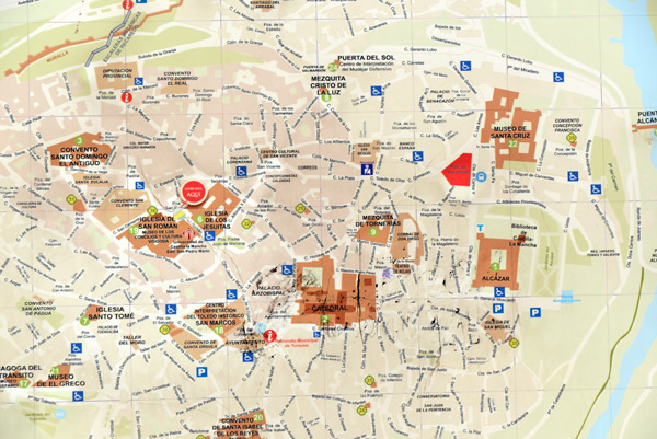 Map of the Old City of Toledo