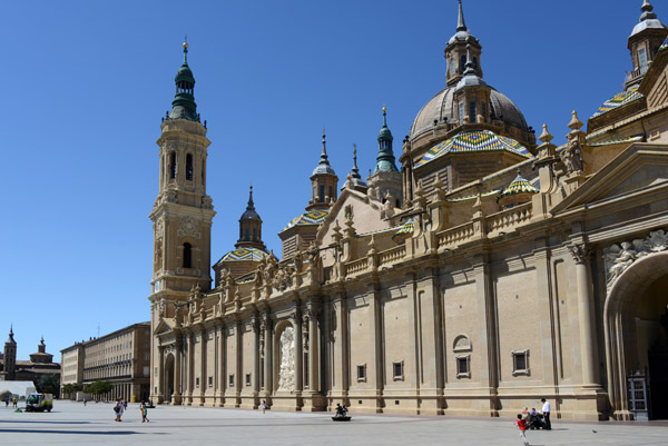 The Basilica of Our Lady of the Pillar has 11 domes and 4 towers
