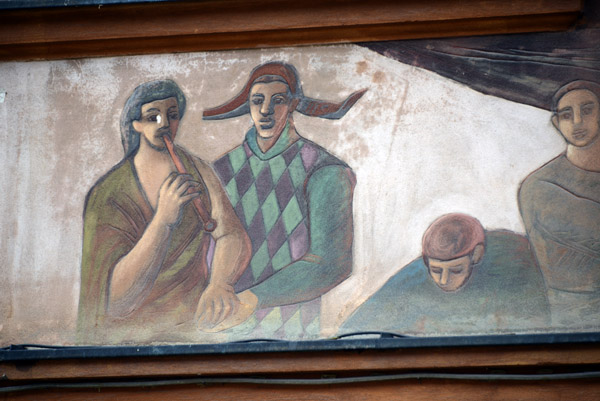 Part of a mural at Restauracja Stolica, Szeroki Dunaj 1/3, Old Town, Warsaw