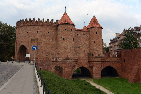 Warsaw's 16th C. Barbican, reconstructed 1954-56