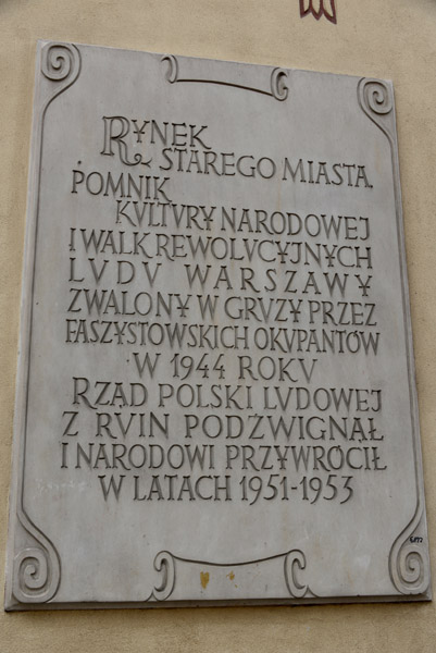 Old Town Square, monument of national culture ruins by the fascist occupiers 1944 