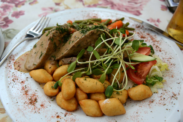 Polish meal at a restaurant on the Old Town Square, Warsaw