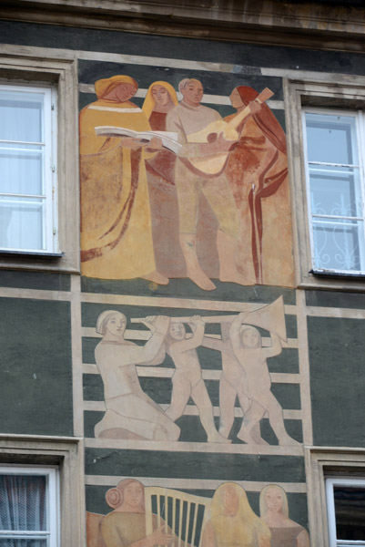 Detail of house decoration, Kościelna 14/16, Warsaw