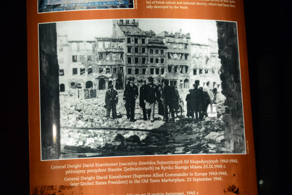 Historic photograph of General Eisenhower in the Old Town Marketplace, 1945