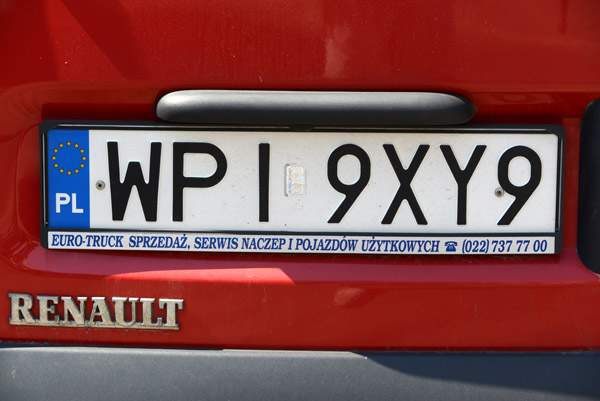 Poland License Plate, Warsaw