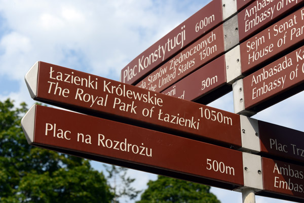 Walking to the Royal Park fo Łazienki, Warsaw