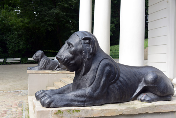 Lion in front of the Temple of the Sibyl, also knows as the Temple of Diana