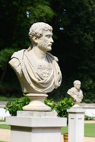 Bust of the Roman Emperor Hadrian, Royal Łazienki Park
