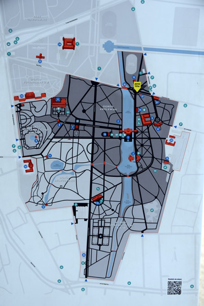Map of Łazienki Park