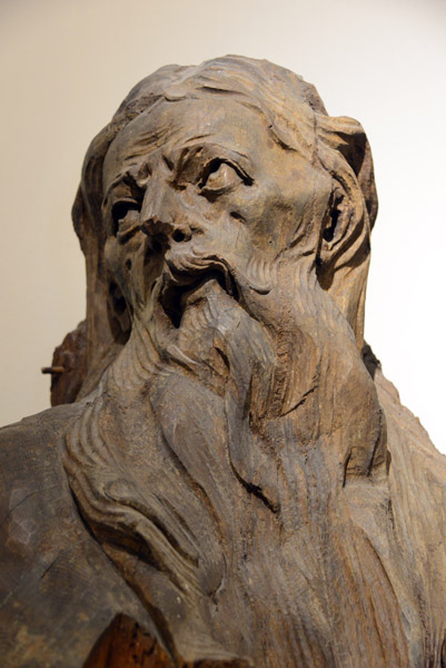 18th C. wood carving of Saint Onuphrius (Święty Onufry)