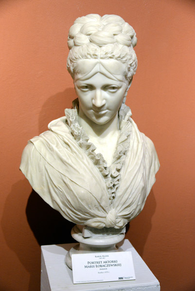 Portrait bust of actress Marii Łobaczewskiej, 1878